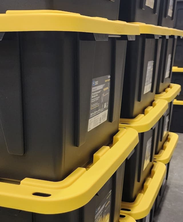 10-tote package, stacked and ready — click for details