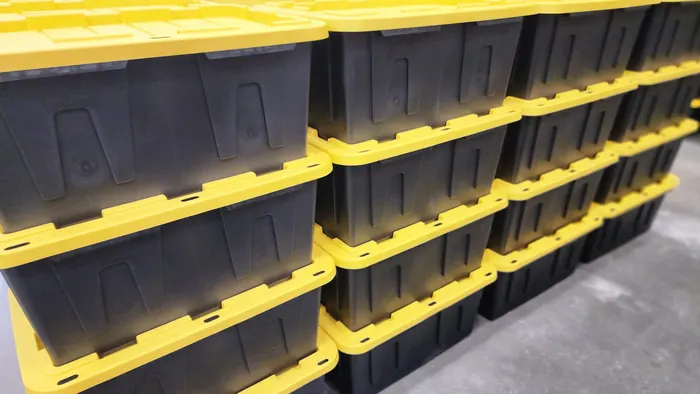 40-tote package, stacked and ready — click for details