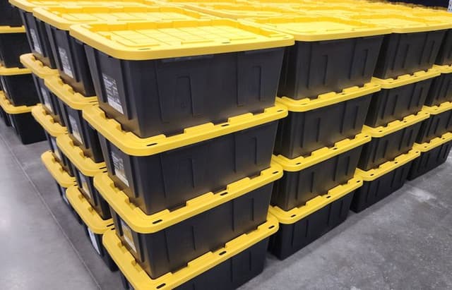 60-tote package, stacked and ready — click for details